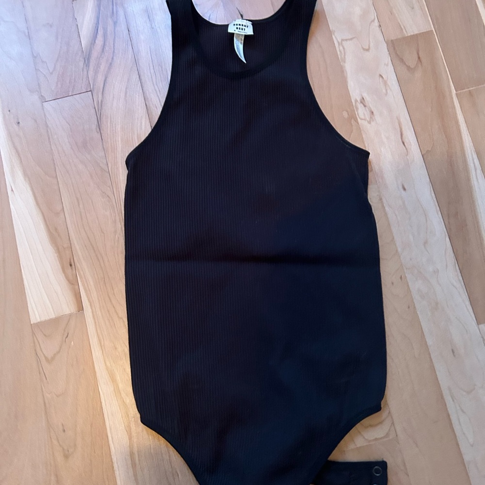 Aritzia Sundays Best Ribbed Seamless Bodysuit